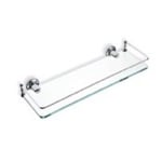 StilHaus 766-08 Chrome Clear Glass Bathroom Shelf